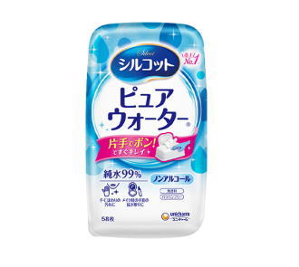 Rakuten - ユニ・チャーム シルコット ピュアウォーター ウェットティッシュ 本体 58枚