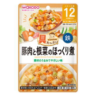 和光堂 具たっぷりグーグーキッチン 豚肉と根菜のほっくり煮 80g 12か月頃から 【軽減税率対象商品】