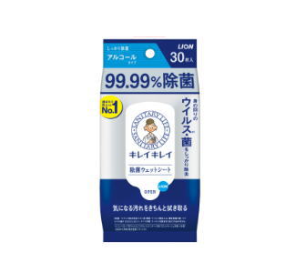 ライオン キレイキレイ 99.99％除菌ウェットシート アルコールタイプ 30枚入り