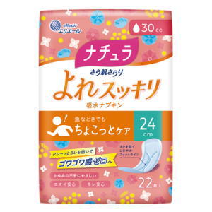 大王製紙 ナチュラ さら肌さらり よれスッキリ吸水ナプキン 24cmロング 30cc 22枚入