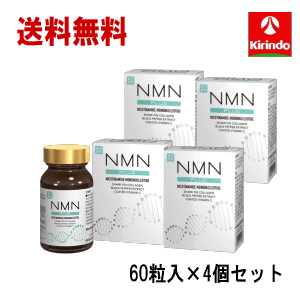 商品説明人生100年時代皆様はご自身の健康に対して、毎日をどの様に過ごされていますか。今話題のNMN配合サプリがキリン堂PB商品として初登場。体内エネルギーとなる物質は加齢と共に減少してしまいます。また、それらを通常の食事から補うことは困難でした。NMN＋(PLUS)はそれらを補い、イキイキとした毎日の健康をサポートします。ネット通販などでは高額で取引されている成分のサプリメントですが、原料会社・製造先からの全面バックアップによりお買い求め頂きやすい価格が実現出来ました。ご興味があるお客様は是非一度お試しください。用法・用途＜1日当たりの摂取量の目安＞食品ですのでとくにきまりはありませんが、1日に2カプセルを目安に、水またはお湯などでお召しあがりください。○原材料をご参照のうえ、食物アレルギーがある方はお召しあがりにならないでください。○体調や体質によりまれにお体に合わない場合があります。その場合はすぐに摂取を中止し医師にご相談ください。○妊娠中、または妊娠している可能性がある方、授乳期の方、通院中や薬を服用されている方は、医師にご相談のうえお召しあがりください。○天然原料を使用しておりますので、色調等に多少の違いが生じる場合がありますが、品質に問題はございません。○お子様の手の届かないところに保存してください。成分・分量＜原材料＞β-ニコチンアミドモノヌクレオチド（国内製造）、澱粉、コラーゲンペプチド、黒胡椒抽出物/HPMC、結晶セルロース、ビタミンC、ステアリン酸カルシウム、カラメル色素、微粒二酸化ケイ素＜栄養成分表示(2カプセルあたり)＞◯エネルギー・・・2.56kcal◯たんぱく質・・・0.212g◯脂質・・・0.011g◯炭水化物・・・0.403g◯食塩相当量・・・0.001g◯カリウム・・・0.49mg＜配合成分表示(2カプセルあたり)＞◯NMN(β-ニコチンアミドモノヌクレオチド)・・・200mg◯ふかひれコラーゲン・・・100mg◯ビタミンC・・・25mg◯黒胡椒抽出物・・・5mgお問い合わせ先販売者株式会社健美舎TEL：0120-06-2655平日 AM10:00～PM5:00(土・日・祝は受け付けておりません。）(一部のお電話からはお繋ぎ出来ません。)栄養補助食品:20.4g[1粒重量340mg(1粒内容量280mg)×60粒]広告文責(株)キリン堂 078-413-1055話題のNMN(ニコチンアミドモノヌクレオチド)配合サプリ まとめ買いでお買い得はこちら