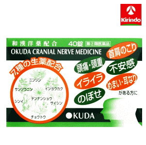 【第(2)類医薬品】奥田製薬 奥田脳神経薬K 40錠×1個 1注文1個まで ※要メール返信 イライラ 不安 頭が重い 耳鳴り