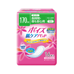 日本製紙クレシア ポイズ肌ケアパッド スーパー 170cc 16枚入