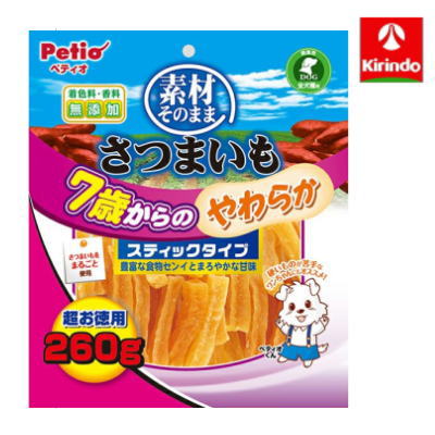 ペティオ 素材そのまま さつまいも 7歳からのやわらかスティックタイプ 260g