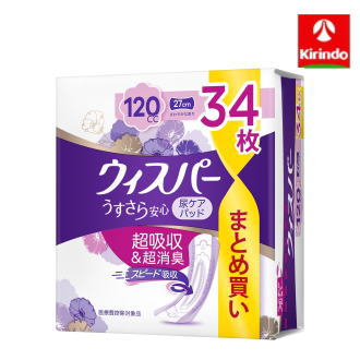 P&G ウィスパー うすさら安心 多いときでも安心用 120cc 34枚入