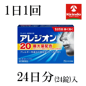 【第2類医薬品】エスエス製薬 アレジオン 20 24錠入×1箱 風邪 花粉対策 ハウスダスト 鼻炎薬 1日1回 ★セルフメディケーション税制対象商品のサムネイル