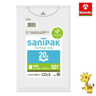 日本サニパック サニパックポリ袋 nocoo in 20L 30枚 CUH24 日本サニパック サニパックポリ袋 nocoo in 20L 30枚 CUH24