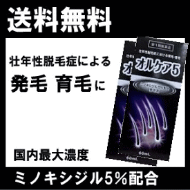 【第1類医薬品】2本セット 送料無料 オルケア5 60mL ×2本セット ミノキシジル5%配合 壮年性脱毛症における発毛・育毛 オルケアファイブ