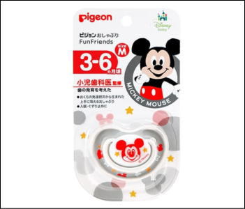 ピジョン おしゃぶりファンフレンズ 3ヶ月～6ヶ月／M ミッキー柄