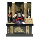 五月人形 兜飾り収納飾 加藤良作 1/4号 針松(寄木細工) 2024-yb092 幅38cm 端午の節句 節句 お祝い インテリア