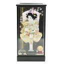 羽子板 ケース飾り あいり 10号 金襴 高さ43cm 黒塗りケース (2024-ys160) ケース入り お正月飾り 初節句 お祝い