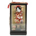 羽子板 ケース飾り 杏 10号 金襴 高さ45cm 銘木 本黒檀ケース (2024-ys179) ケース入り お正月飾り 初節句 お祝い