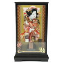 羽子板 ケース飾り 風花 13号 金襴 高さ54cm 銘木 本黒檀ケース (2024-ys188) ケース入り お正月飾り 初節句 お祝い