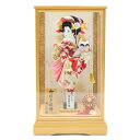 羽子板 ケース飾り 京小町 13号 刺しゅう 高さ54cm 銘木 桧ケース (2024-ys193) ケース入り お正月飾り 初節句 お祝い