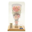 羽子板 ケース飾り 結愛 9号 つまみ細工 ピンク 高さ32cm アクリルケース (2024-ys219) ケース入り お正月飾り 初節句 お祝い