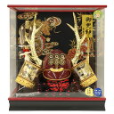 五月人形 ケース入着用兜 剣心 真田幸村 アクリルケース 2025-tb007 幅49cm ケース飾り 戦国武将 端午の節句 節句 お祝い インテリア