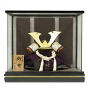 五月人形 ケース入兜 辰広作 1/5号 将 中鍬・白朱赤 黒パノラマガラスケースUSB照明付 2025-tb018 幅41.5cm ケース飾り 御兜 端午の節句...