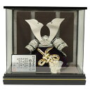 五月人形 ケース入兜 一徳作 10号 竹雀 パノラマガラスケースUSB照明付 2025-tb020 幅41.5cm ケース飾り 端午の節句 節句 お祝い インテ...