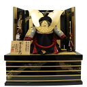 五月人形 兜飾り収納飾 雄山作 30号 菊一文字之兜 黒塗松柳 2025-tb049 幅71cm 端午の節句 節句 お祝い インテリア