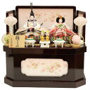 雛人形 収納飾り 雪乃(ゆきの) 小三五 親王 白パール 葵ワイン塗り屏風台 2025-tg030 幅55cm 親王収納 2人 ひな人形 お雛様 桃の節句 節句...