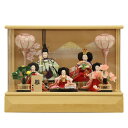 雛人形 ケース飾り 山に桜 五人 白木アクリルケース 2025-tg101 幅43cm 五人ケース入り 5人 ひな人形 お雛様 桃の節句 節句 お祝い インテリア