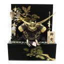 五月人形 兜飾り収納飾 11号 菊花上杉謙信 金彩松鷹 2025-yb010 幅46cm 戦国武将 端午の節句 節句 お祝い インテリア