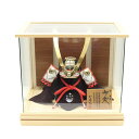 五月人形 ケース入兜 加藤鞆美作 三分の一 幻 源義家 USB照明付き 2025-yb029 幅41cm ケース飾り 端午の節句 節句 お祝い インテリア
