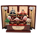 雛人形 段飾り 春菜 十番親王 小三五官女 雪輪桜刺繍 春慶塗り落とし屏風辻が花 2025-yg005 幅140cm 三段飾 5人 ひな人形 お雛様 桃の節句 ...