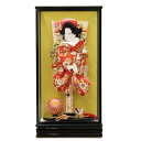 羽子板 ケース飾り あやか 18号 高さ70.5cm 花小町振袖 道成寺 黒塗りケース (2025-ts051) 押絵振袖羽子板 ケース入り お正月飾り