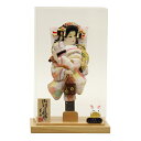 羽子板 ケース飾り 春麗 8号 高さ32cm 帯地春麗 汐汲 アクリル クリアケース (2025-ts145) 押絵振袖羽子板 ケース入り お正月飾り