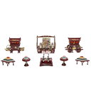 アウトレット品 雛人形道具類 雛道具 30号六点セット 山鉾金彩小桜赤塗 21ya1247 飾り幅目安80〜90cm (sn58) インテリア ディスプレイ 見...