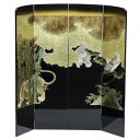 アウトレット品 五月人形五月屏風 屏風のみ 150cm 金彩 龍虎 二曲一双屏風 幅130~140cm (22a-ya-2618) インテリア ディスプレイ 見切処分品
