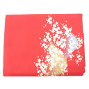 アウトレット品 三月毛せん 雛人形用 40×3 洛彩花 金彩 赤毛氈 三段用 幅140cm (22a-ya-2656) インテリア ディスプレイ 見切処分品