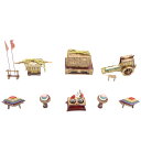 アウトレット品 雛道具お道具セット 六品 35号 六点セット 赤塗 金属徳利 3段飾り用 飾り幅105cm (22a-ya-1946) インテリア ディスプレイ...
