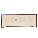 アウトレット品 雛人形三月屏風 屏風のみ 15号 彩雲桜 (茶) 飾り幅105〜120cm (22a-ya-2185) インテリア ディスプレイ 見切処分品