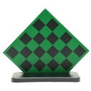 アウトレット品 雛人形/五月人形 三・五月兼用 台屏風セット 45×45 (ミントグリーン/黒)市松柄ひし型衝立屏風 幅45cm (23a-ya-0029) イ...