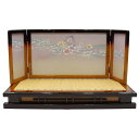 アウトレット品 雛人形 屏風台 台屏風セット 王朝塗り No.1-85 流水花屏風付 幅80cm (23a-ya-0516) インテリア ディスプレイ 見切処分...