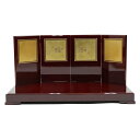 アウトレット品 雛人形 屏風台 台屏風セット 二曲一双屏風 MR31-700 溜塗金箔 幅70cm (23a-ya-0587) インテリア ディスプレイ 見切処...