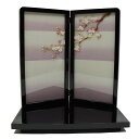 アウトレット品 屏風台 台屏風セット HU33-600 二曲屏風付 幅60cm (23a-ya-0707) インテリア ディスプレイ 見切処分品