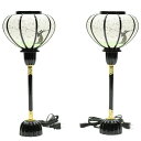 アウトレット品 雛人形用 雛道具 雪洞 2個セット 菊灯 大大 コード付き 高さ42cm (24a-ya-0129) インテリア ディスプレイ 見切処分品