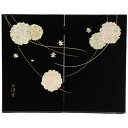 アウトレット品 屏風 単品 27cm 花てまり 二曲屏風 黒 飾り幅：30～33cm (24a-ya-0221) インテリア ディスプレイ 見切処分品