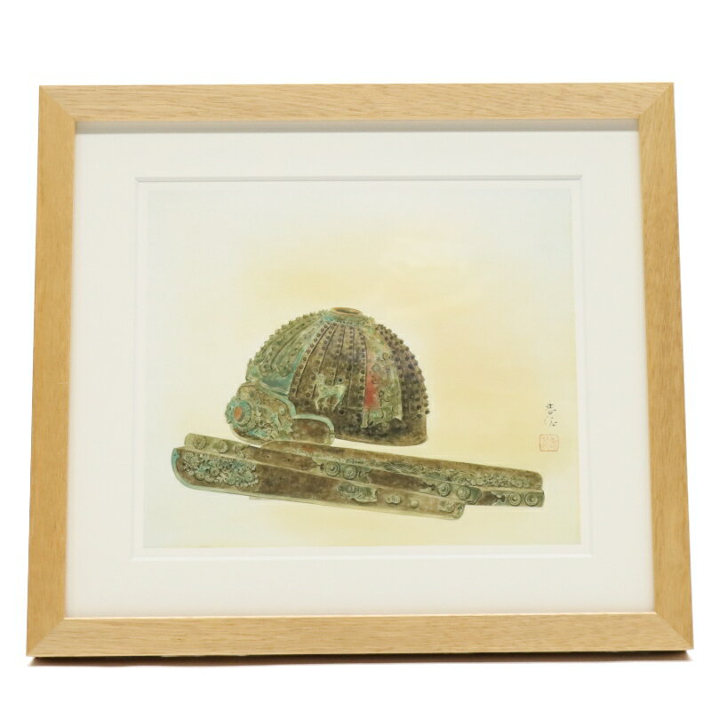 アウトレット品 額絵 端午の節句 中村春泥 兜 (小) 幅39cm (24a-ya-0318) インテリア ディスプレイ 見切処分品