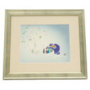 アウトレット品 額絵 干支 江戸友禅 ネズミ 幅53cm (24a-ya-0325) インテリア ディスプレイ 見切処分品