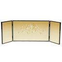 アウトレット品 屏風 単品 10号 彩さくら 三曲屏風 黒 飾り幅:65~75cm (24a-ya-0498) インテリア ディスプレイ 見切処分品|詳細画像