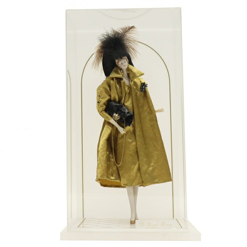アウトレット品 ケース入り フランス人形 BCK-871 カラシ色 ビスクロマン 仏蘭西人形 高さ43cm (24a-ya-0595) インテ…