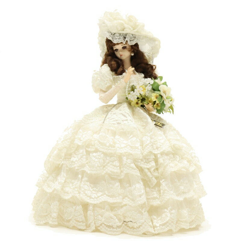 アウトレット品 フランス人形 GFR-1549 ホワイト グレイシイ 仏蘭西人形 高さ53cm (24a-ya-0599) インテリア ディスプレイ 見切処分品