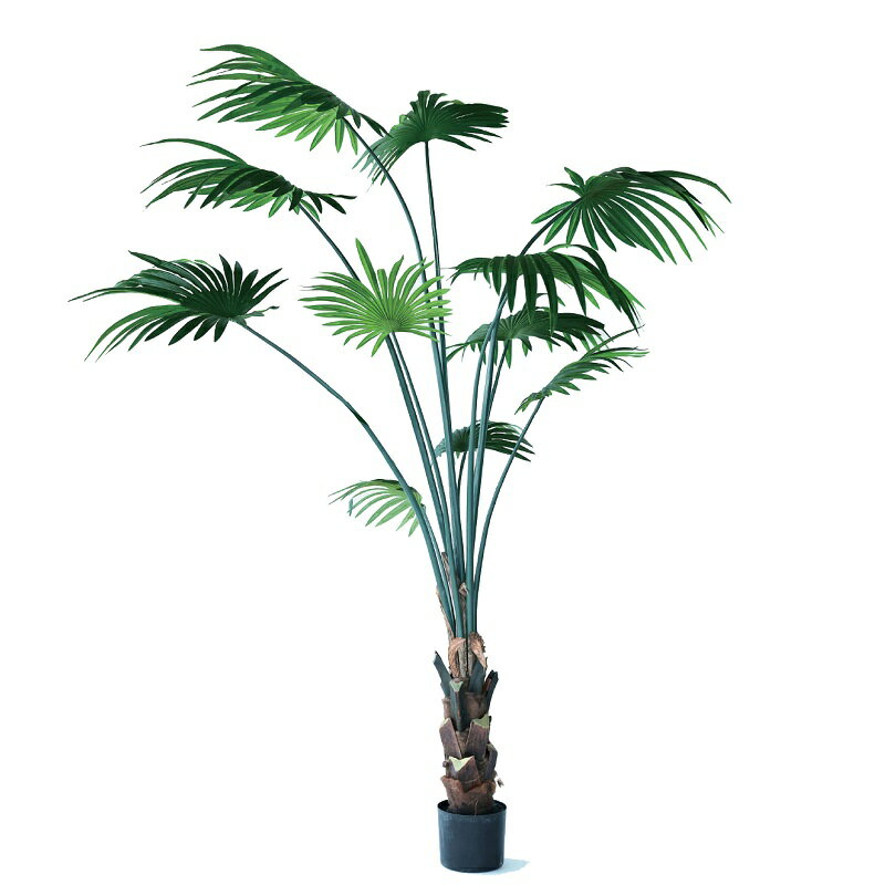 シュロチク 観葉植物 人工観葉植物 シュロチク ポット 180（1個入り）992551 庭木ポット （代引き不可） インテリア フェイクグリーン 造花GARDEN PLANT （p17）