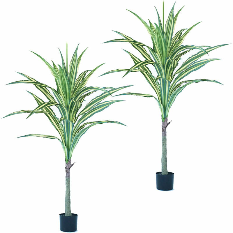 人工観葉植物 ドラセナ ワーネッキ― ポット 150（2個入り）992760 庭木ポット （代引き不可） インテリア フェイクグリーン 造花 WREATH （p55）