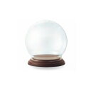 花瓶 フラワーベース Glass Gift Wood dome stand ウッド ドーム スタンド dark brown 球型ガラスドーム付き (1個入り) ...