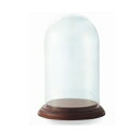 花瓶 フラワーベース Glass Gift Wood dome stand ウッド ドーム スタンド dark brown ガラスドーム付き (1個入り) [6...